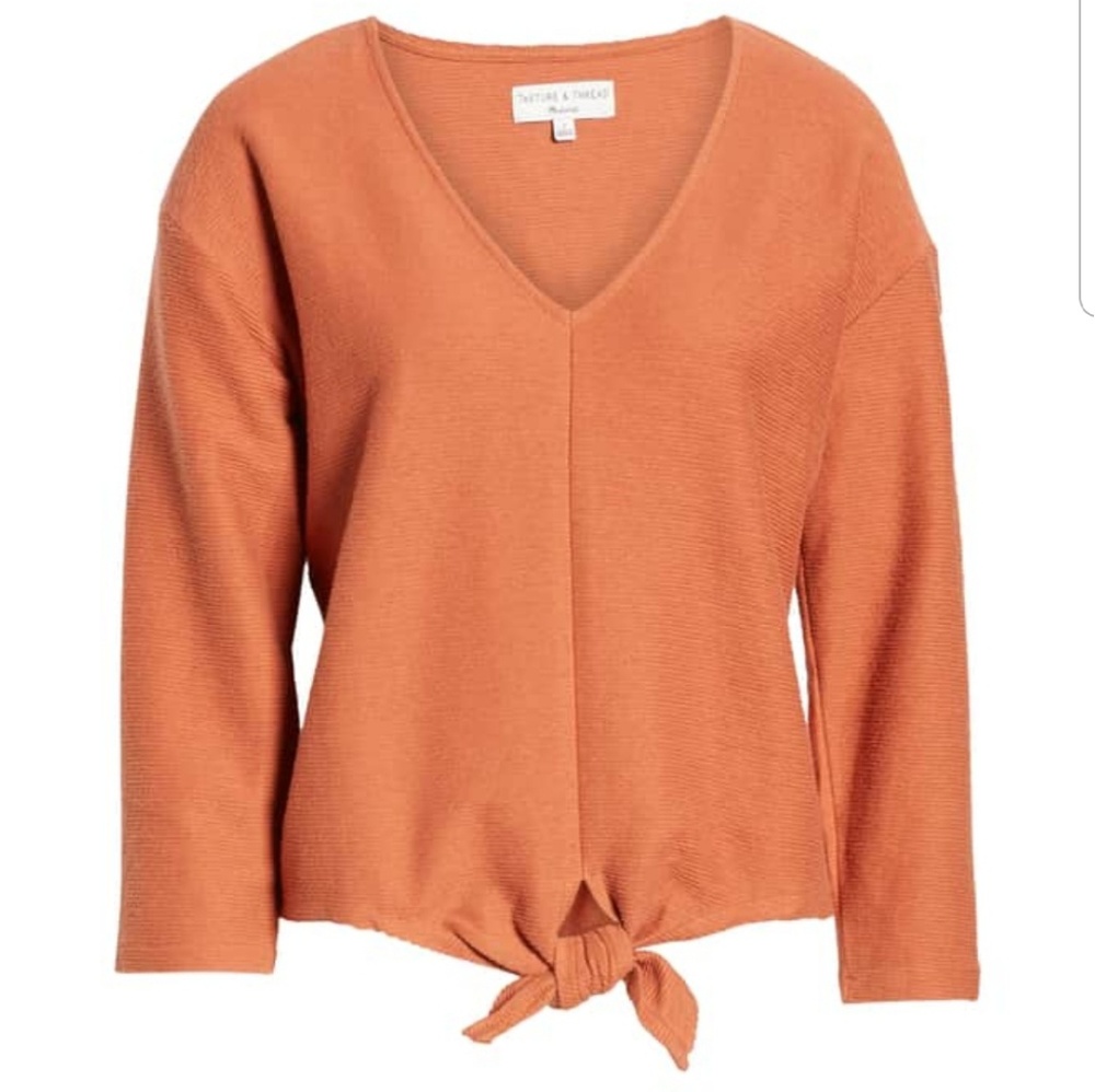Madewell 'Texture & Thread' tie-front top
